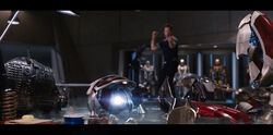 Anthony Stark (Earth-199999) testing Iron Man Armor MK XLII (Earth-199999) from Iron Man 3 (film) 001