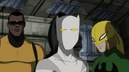 Ava Ayala (Earth-12041), Daniel Rand (Earth-12041) and Lucas Cage (Earth-12041) from Ultimate Spider-Man (animated series) Season 1 3 003.jpg (145 KB)