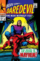 Daredevil #36 "The Name of the Game Is Mayhem!" Release date: November 9, 1967 Cover date: January, 1968