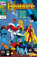 Excalibur #36 "Xs and Os" Release date: February 19, 1991 Cover date: April, 1991