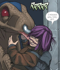 Gertrude Yorkes (Earth-616) and Old Lace (Earth-TRN846) from Runaways Vol 1 18 001