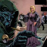 Layla Miller (Earth-616) and Victor von Doom (Earth-616) from X-Factor Vol 1 202 0001