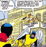 Warren bantering with Jean Grey.