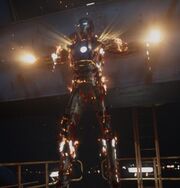 Aldrich Killian (Earth-199999) with Iron Man Armor MK XLII (Earth-199999) from Iron Man 3 (film) 001