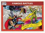 Thor Odinson vs. Loki Laufeyson (Earth-616) from Marvel Universe Cards Series I 0001