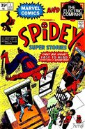 Spidey Super Stories #1 "The Wonderful World of Webbing...or, How Spidey Slings and Swings!" (July, 1974)