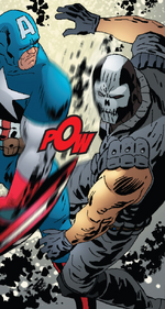 Steve Rogers found dead, Frank Castle became Captain America (Earth-81223)