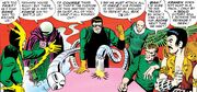 As a member of the Sinister Six (far left)