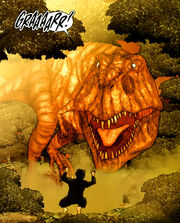 The modern Devil Dinosaur and Moon-Boy