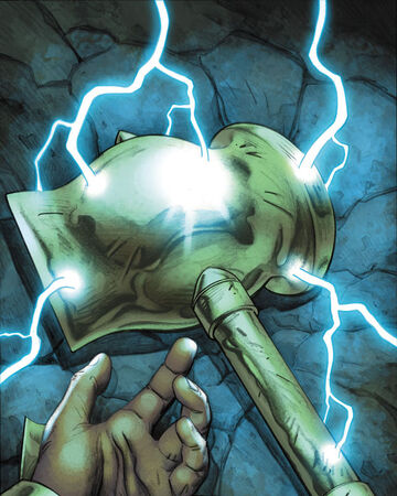 Stormbreaker Marvel Database Fandom While the blade for stormbreaker was finished, the mold fell over before the handle could be created, and to save thor groot uses his limbs to form the handle and unite the weapon, saving thor in the process. stormbreaker marvel database fandom