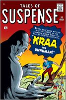 Tales of Suspense #18 "Kraa the Unhuman Part 1 / Kraa! Part 2" Release date: March 7, 1961 Cover date: June, 1961