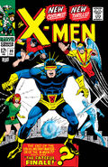 X-Men Vol. 1 #39, primeira capa com o uniforme verde e amarelo