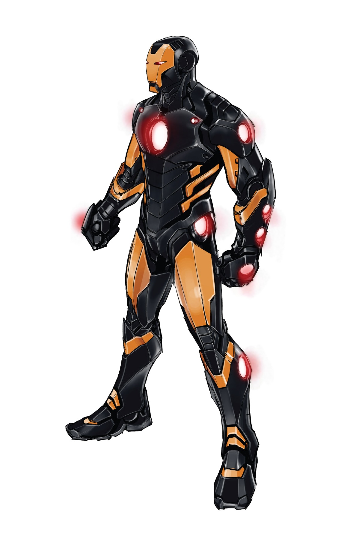 space suit iron man outline