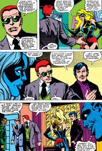 Carol Danvers (Earth-616) and Henry Gyrich (Earth-616) from Avengers Vol 1 183 001