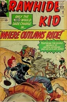 Rawhide Kid Vol 1 43.jpg (75 KB) Rawhide Kid #43 "Where the Outlaws Ride" Release date: September 8, 1964 Cover date: December, 1964