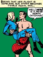 Namor meets Sue Storm for the first time From Fantastic Four #4