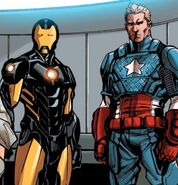 Anthony Stark (Earth-616) and Steven Rogers (Earth-616) from Avengers Vol 5 17 001
