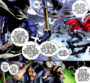 Thor Odinson (Earth-616) and Cul Borson (Earth-616) from Fear Itself Vol 1 4