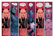 Asking Hypernova, Offset, and Flaw to make out with her From New Mutants (Vol. 4) #5