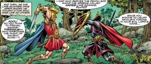 Percival of Scandia (Earth-616) and Romulus Augustulus (Earth-616) from Mystic Arcana Black Knight Vol 1 1 001