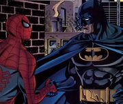 Peter Parker (Earth-7642) and Bruce Wayne (Earth-7642) from Batman and Spider-Man Vol 1 1 001