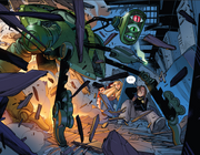 Mysterio's Spider-Slayer from Ultimate Spider-Man Vol 2 6 Page 11-12
