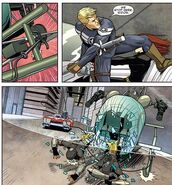 Rogers yanks a helicopter out of the hair in Secret Avengers #16