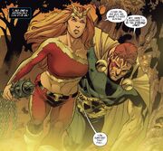 Thundra (Earth-715) and Marcus Milton (Earth-13034) from Squadron Supreme Vol 4 4 001