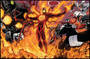 Carnage (Symbiote) (Earth-616) and Agent Venom's Symbiote Squad from Death of the Venomverse Vol 1 3 001