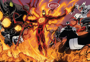 Carnage (Symbiote) (Earth-616) and Agent Venom's Symbiote Squad from Death of the Venomverse Vol 1 3 001