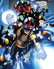 Kaine Parker (Earth-616), Samuel Alexander (Earth-616), and Evolutionaries from New Warriors Vol 5 3 001