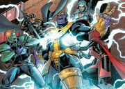A.V.E.N.G.E.R.S. Initiative (Earth-15061) vs. Thanos (Earth-15061) from U.S.Avengers Vol 1 2 001