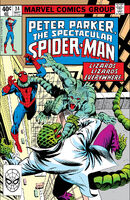 Peter Parker, The Spectacular Spider-Man #34 "Lizards on a Hot Tin Roof!" Release date: June 26, 1979 Cover date: September, 1979