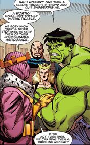 Bruce Banner (Earth-616) and Masters of Evil (Earth-616) from Hulk Smash Avengers Vol 1 1 0001