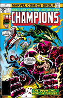 Champions #13 "The Doom That Went On Forever!" Release date: February 15, 1977 Cover date: May, 1977