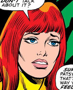 Hellcat's face From Defenders #65