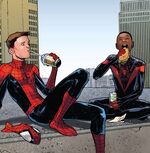 Earth-61313 Ultimate Peter Parker teamed up with Miles Morales (Earth-61313)