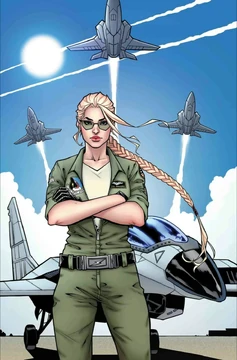 Female Fighter Pilot Cartoon