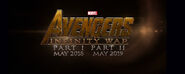 Avengers Infinity War Part I and II logo