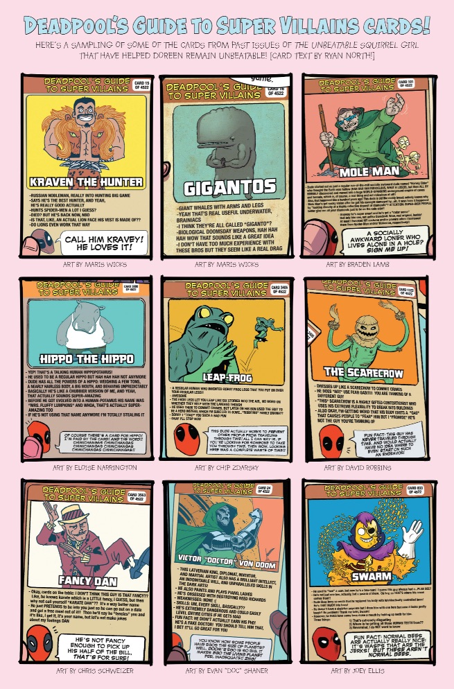 Deadpool's Guide to Super Villains Cards, Marvel Database