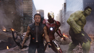 Hawkeye, Iron Man and Hulk