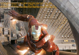 Iron-Man-launches-himself-at-Lokis-hovering-ship gallery primary