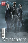 Nick Fury, Agent Coulson, and Maria Hill.