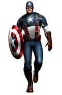 Concept art of Chris Evans as Captain America.