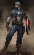 Production concept art of Captain America.