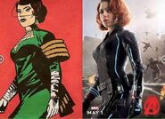 Black Widow-comic comparasion