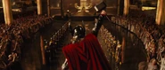 Thor before his subjects.