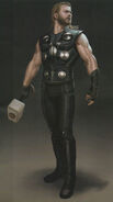 Production concept art of Thor for The Avengers.