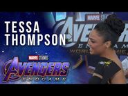 Tessa Thompson on suriving the snap at the Avengers- Endgame Premiere