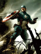 Production concept art of Captain America.